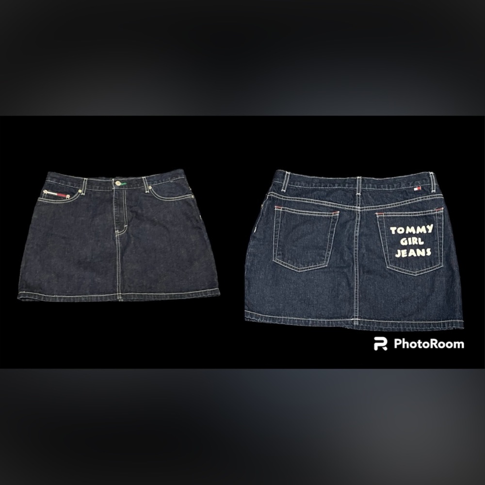 Tommy Hilfiger Y2K Tommy Girl Jeans Denim Short Skirt Size 11